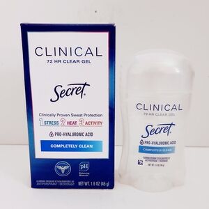 🐢2/$15 Secret Clinical Strength Clear Gel Deodorant Stick Completely Clean